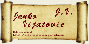 Janko Vijatović vizit kartica